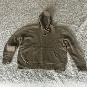 Everlane Tan Pullover Sweater with Ribbed Cuffs